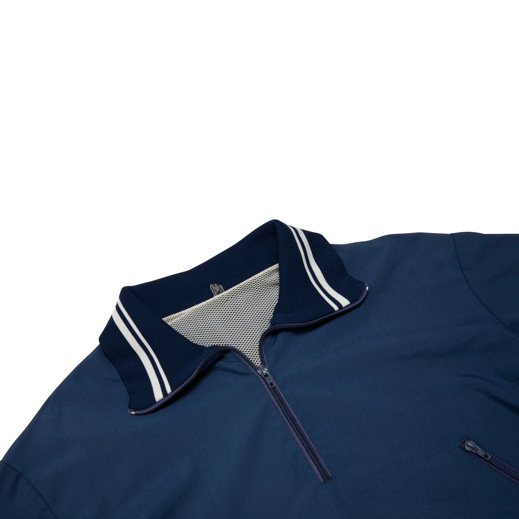 70s Trevira Ribbed Collar Half-Zip Pullover