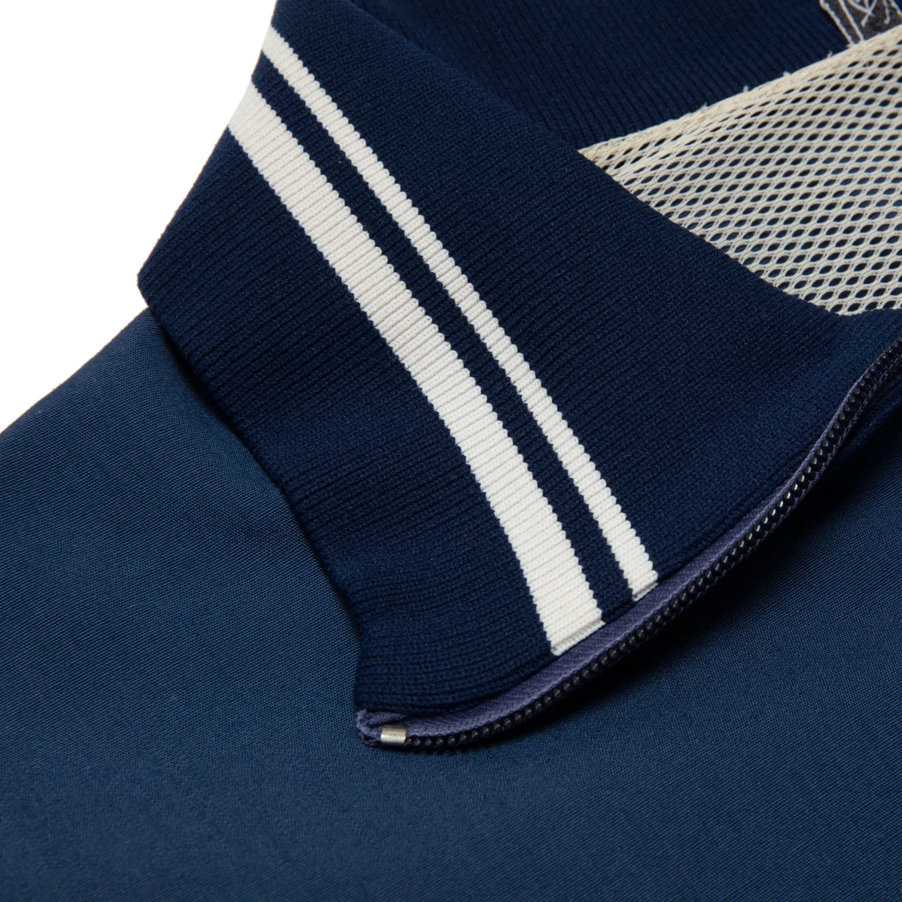 70s Trevira Ribbed Collar Half-Zip Pullover