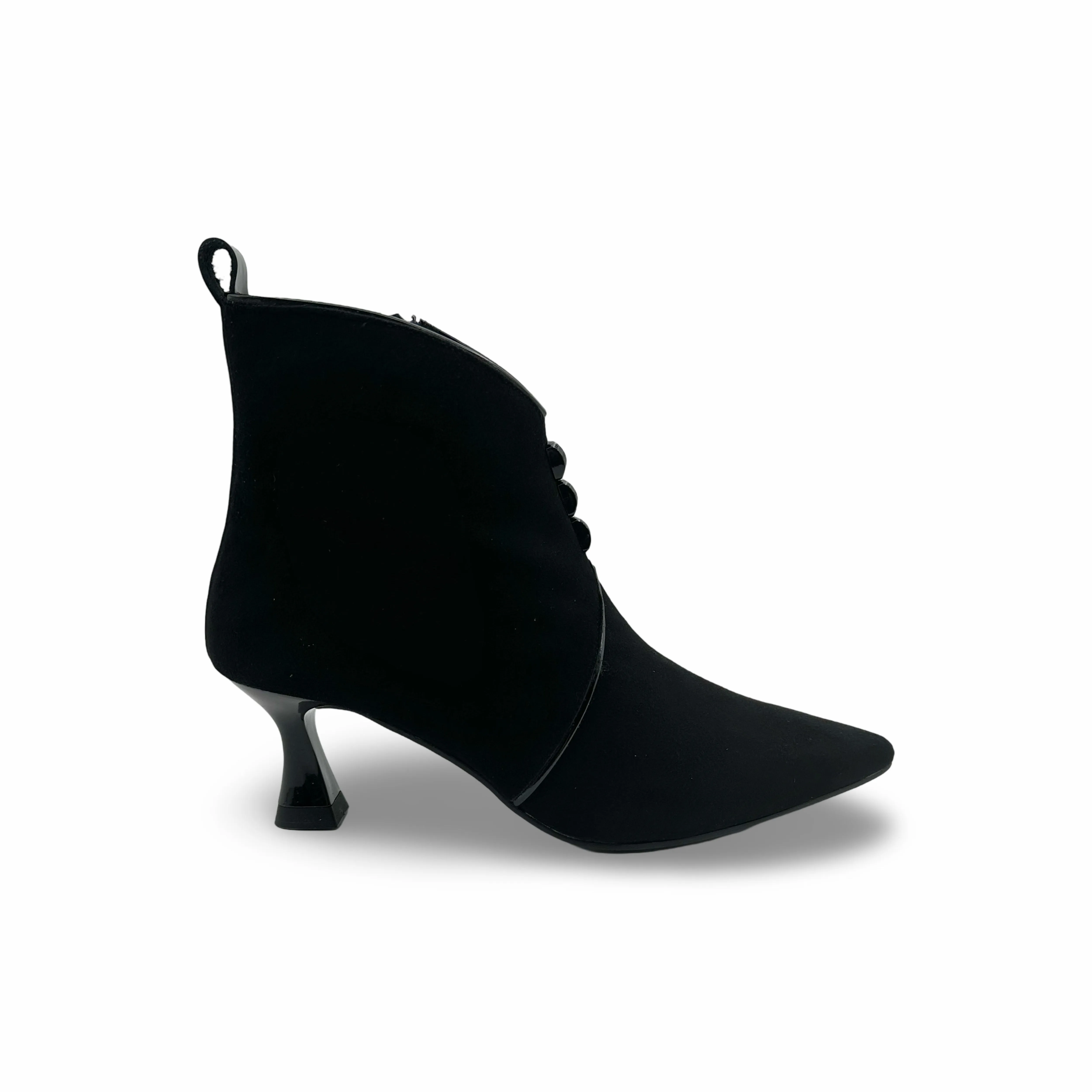 9251-2 Black Suede  Bootie