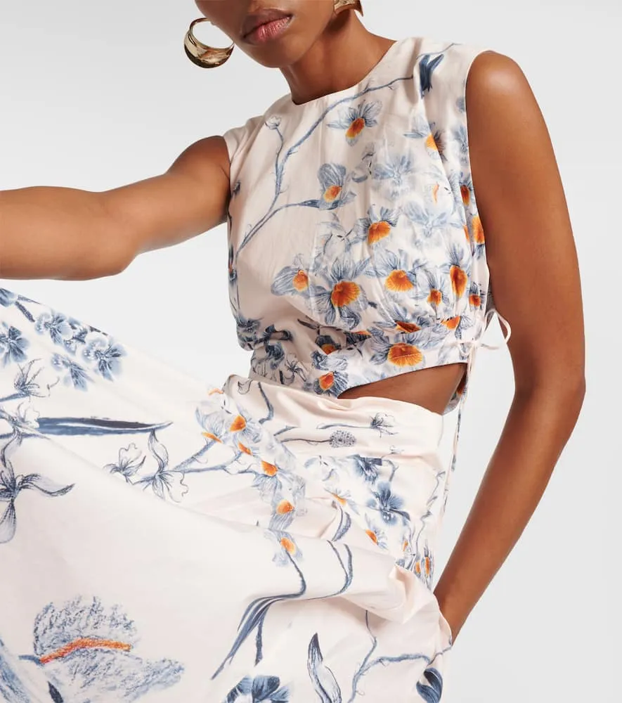 Agua by Agua Bendita Otono Petalo cotton poplin midi dress
