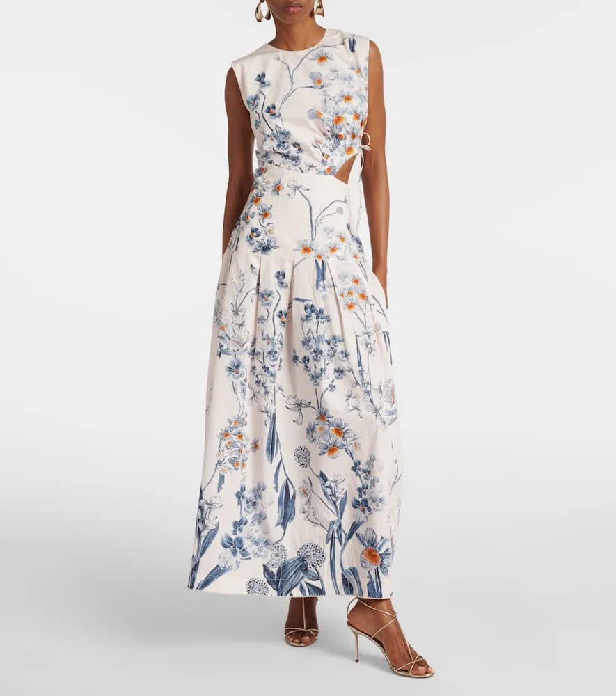 Agua by Agua Bendita Otono Petalo cotton poplin midi dress