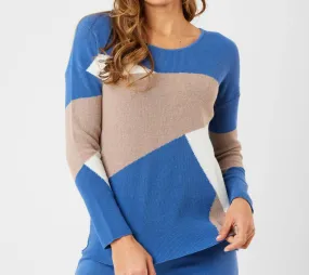 Angel Apparel - Color Block V-Neck Sweater