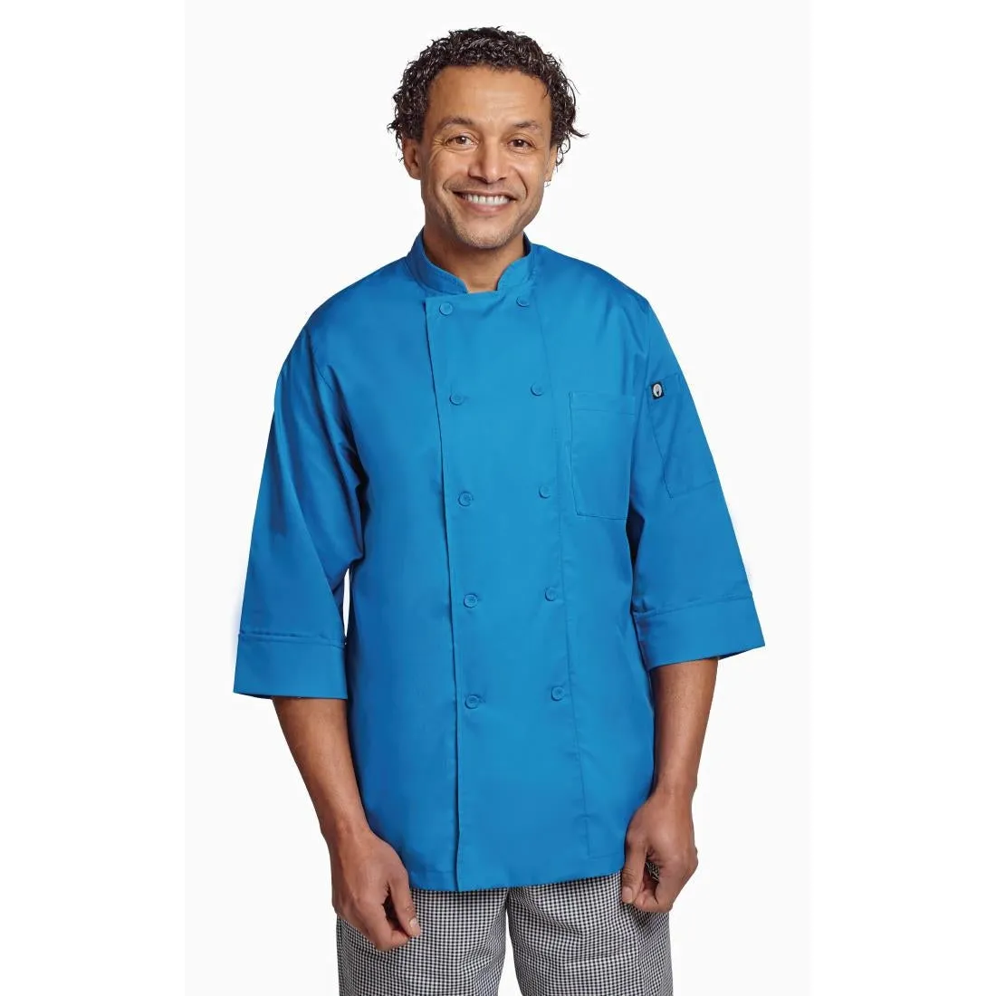 B178-M Chef Works Unisex Chefs Jacket Blue M