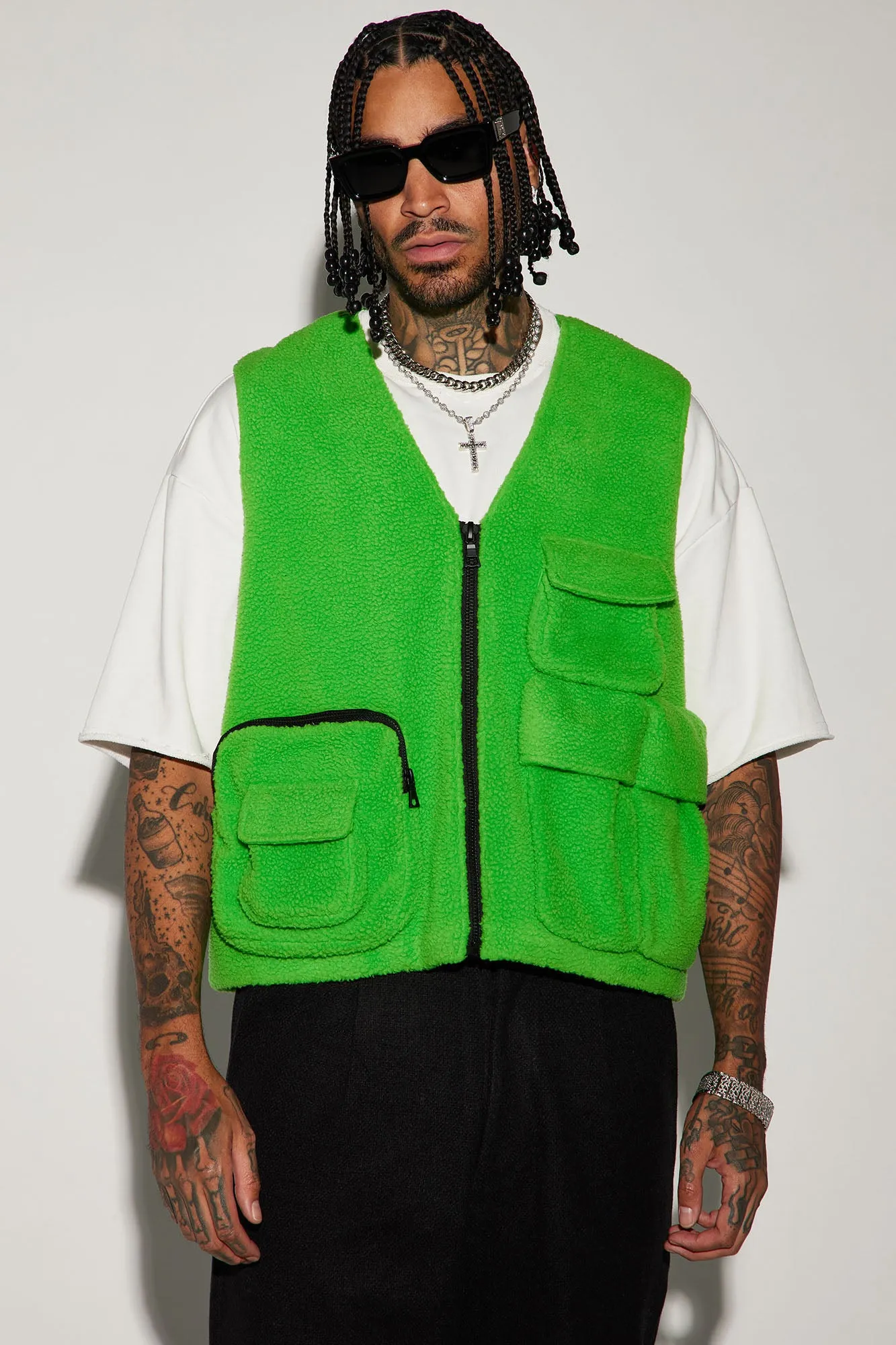 Bhutan Sherpa Vest - Green