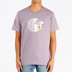 Bobson Japanese X Tom and Jerry Men's Basic Tees for Men Trendy Fashion High Quality Apparel Comfortable Casual Top for Men Slim Fit 151276-U (Gray)