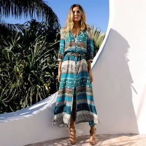 Boho Chic Floral Print Dress