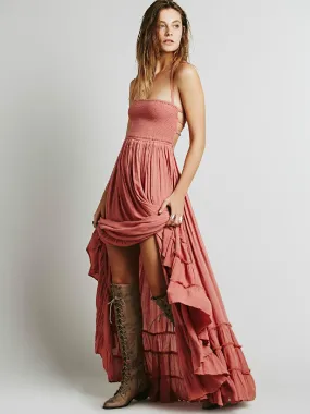 Boho Chic Long Backless Maxi Dress