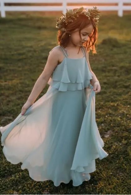 Chiffon Cheap Lovely Comfortable Cute Simple Flower Girl Dresses, FG0071