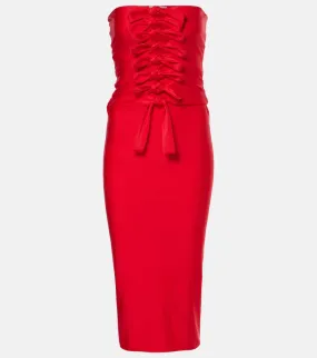 Coperni Gala tie-front jersey midi dress