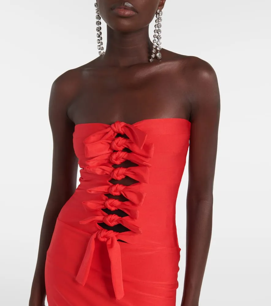 Coperni Gala tie-front jersey midi dress