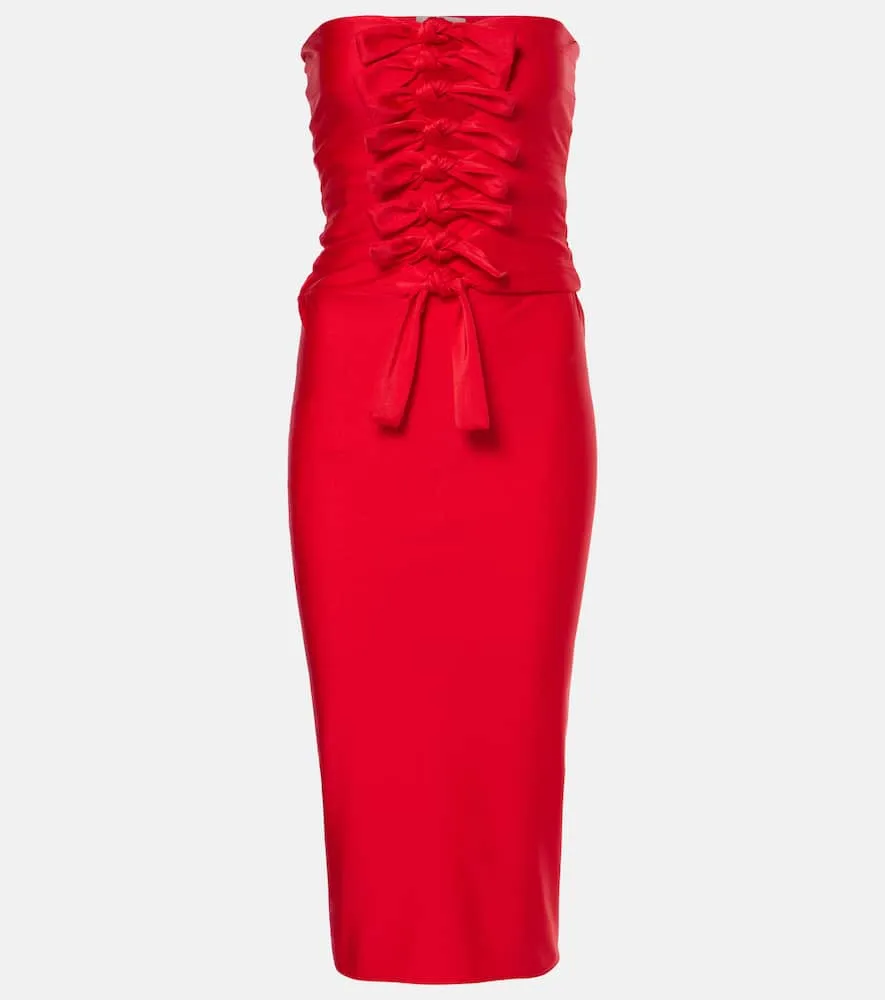 Coperni Gala tie-front jersey midi dress