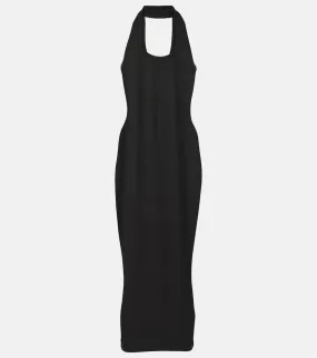 Coperni Ribbed-knit cutout maxi dress