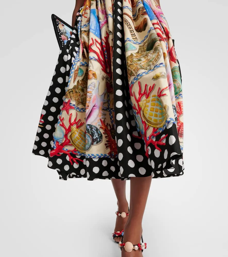 Dolce&Gabbana Capri printed cotton midi dress