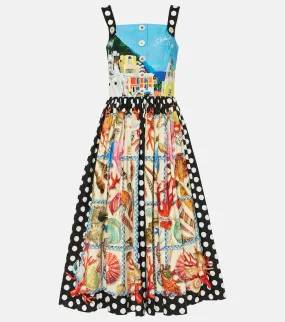 Dolce&Gabbana Capri printed cotton midi dress