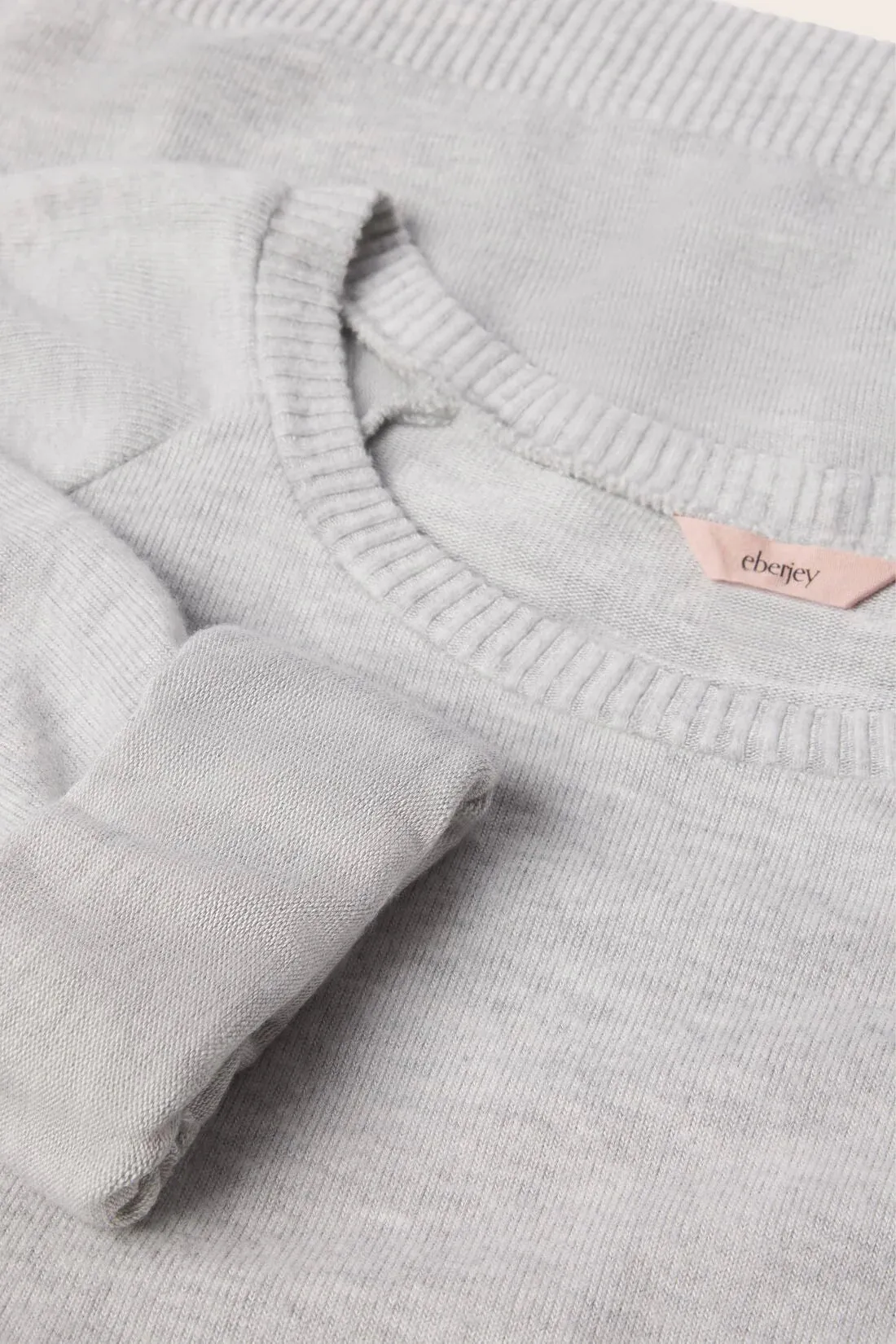 Eberjey Cozy Time Mockneck Pullover - Lt. Heather Grey