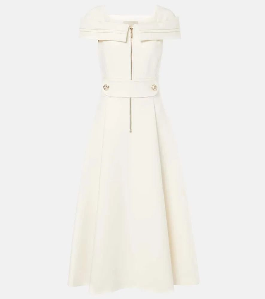 Elie Saab Crêpe midi dress