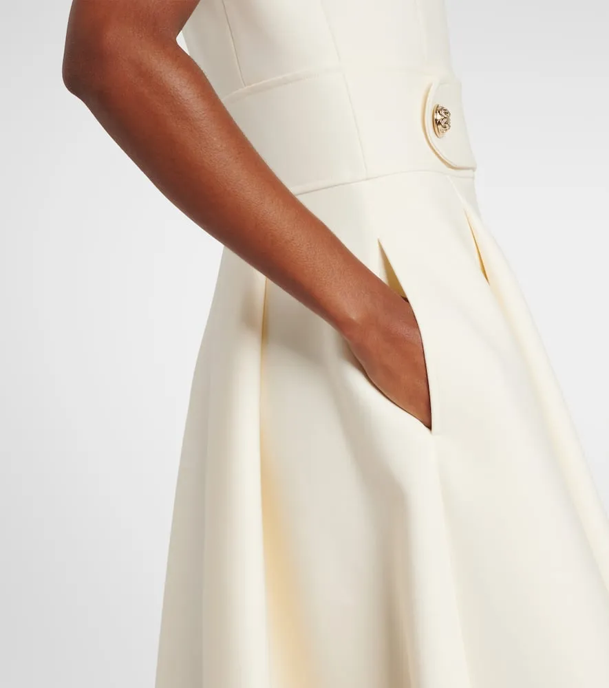 Elie Saab Crêpe midi dress