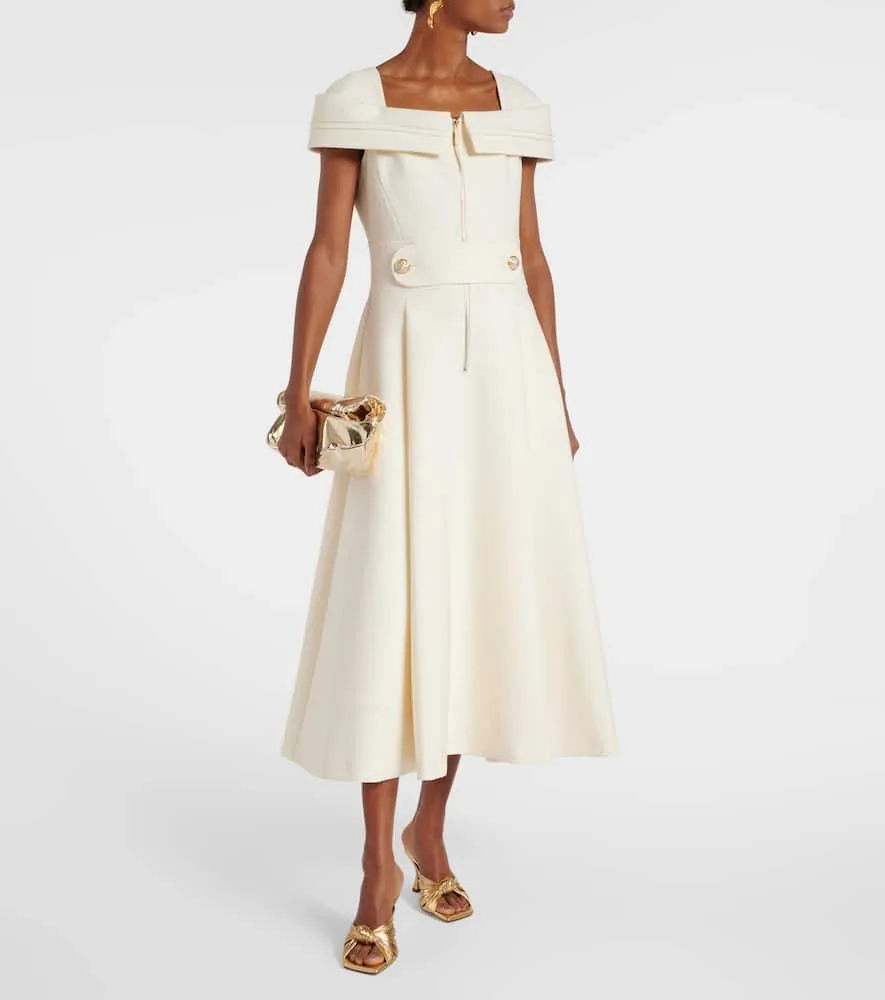 Elie Saab Crêpe midi dress