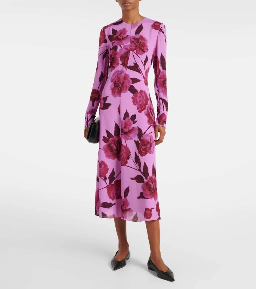 Erdem Floral crêpe midi dress