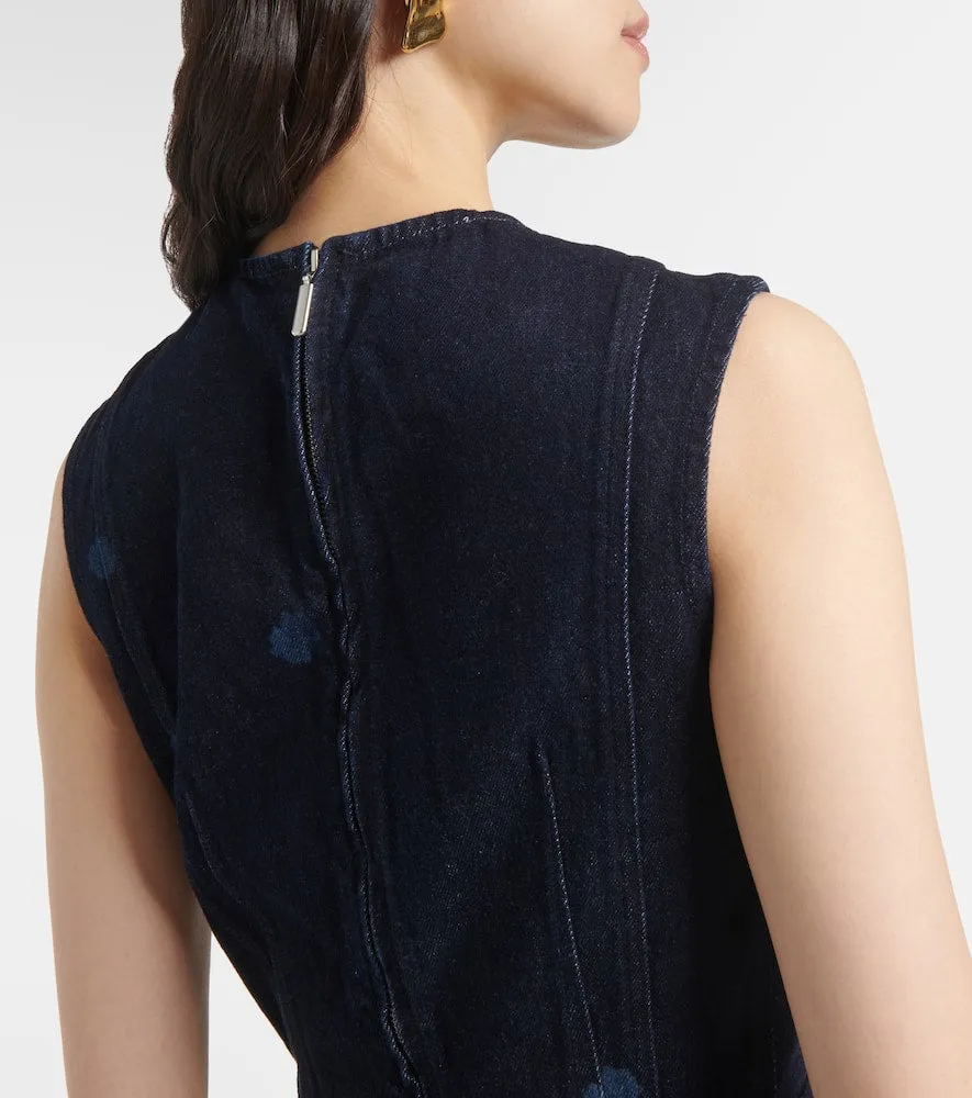 Erdem Floral denim midi dress