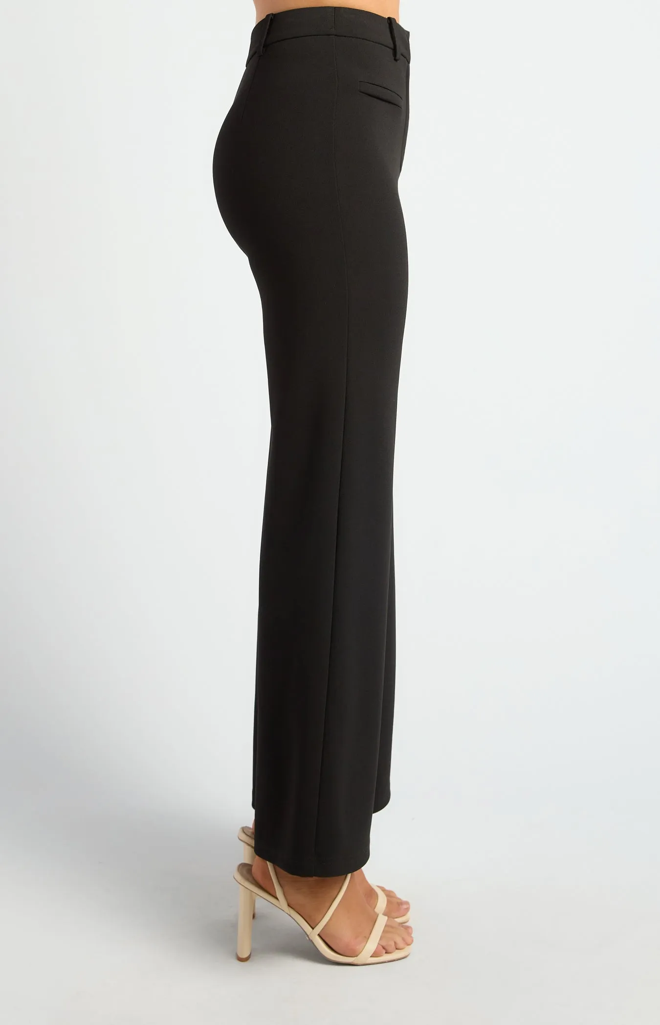 Ghislaine Bell Bottom Pants - Black