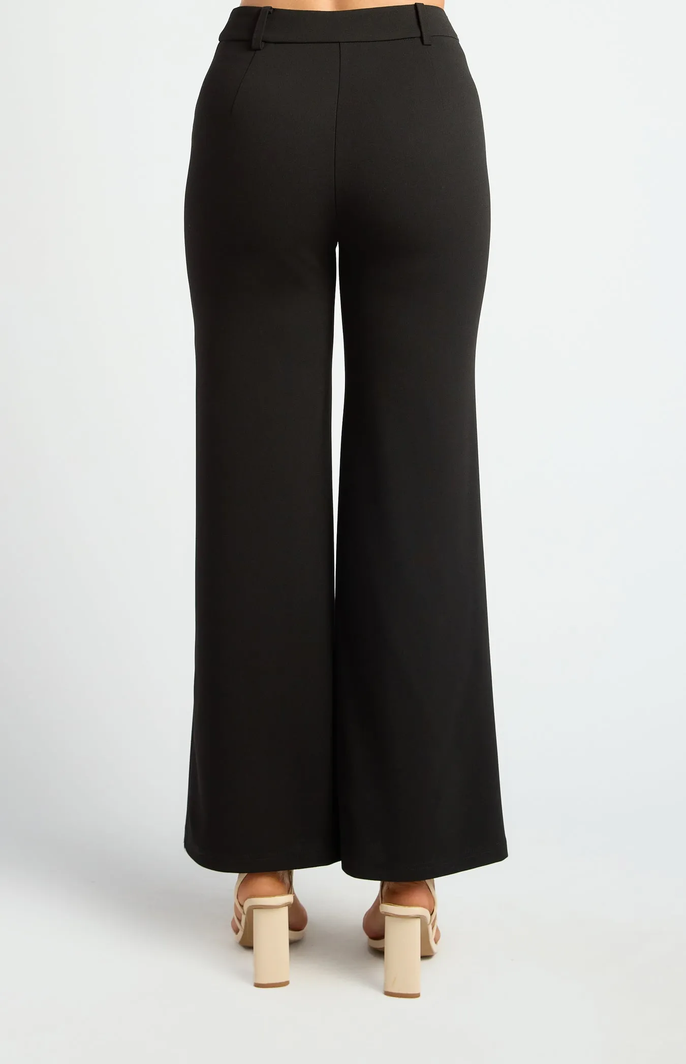 Ghislaine Bell Bottom Pants - Black