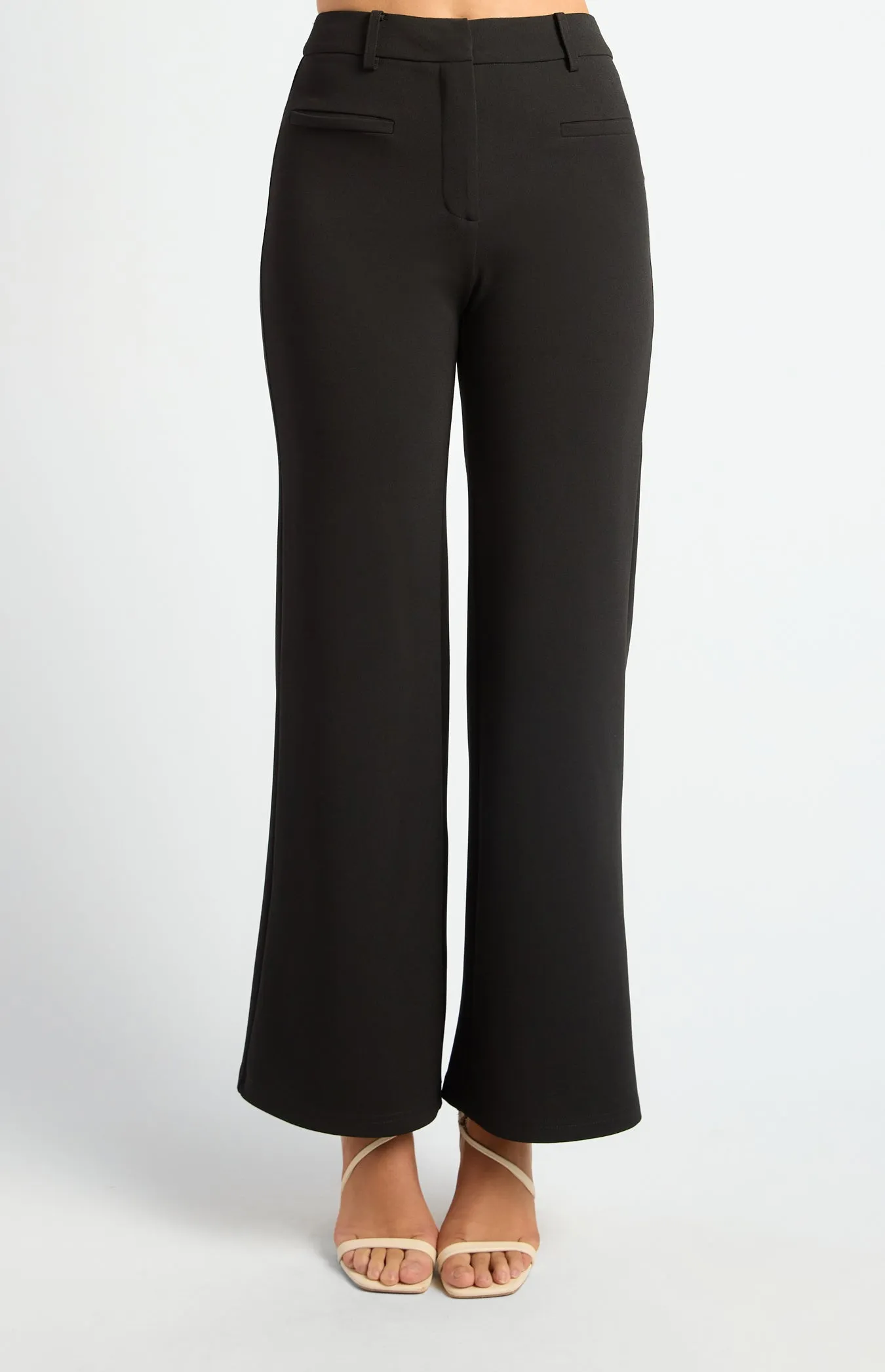 Ghislaine Bell Bottom Pants - Black