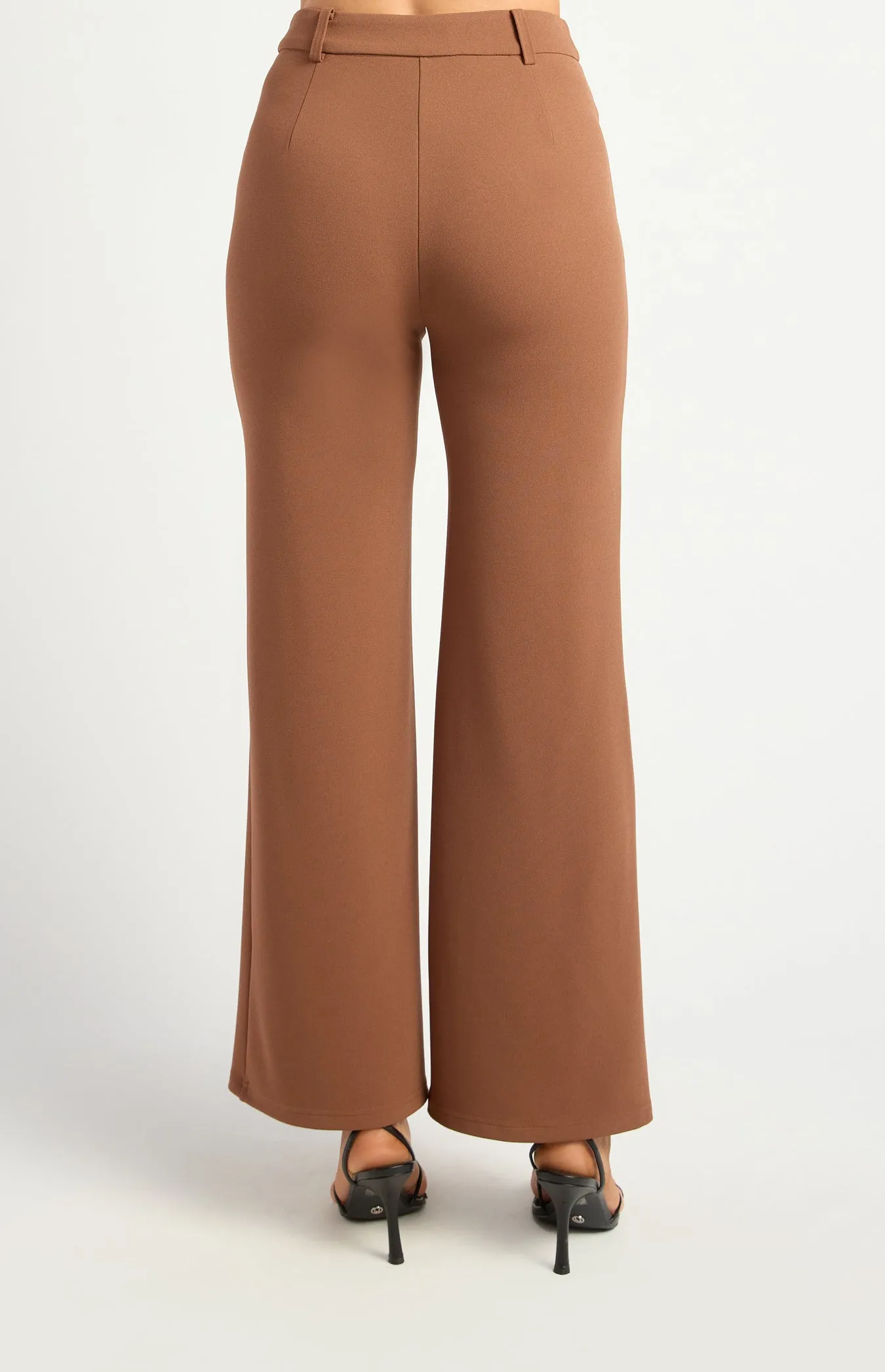 Ghislaine Bell Bottom Pants - Mocha