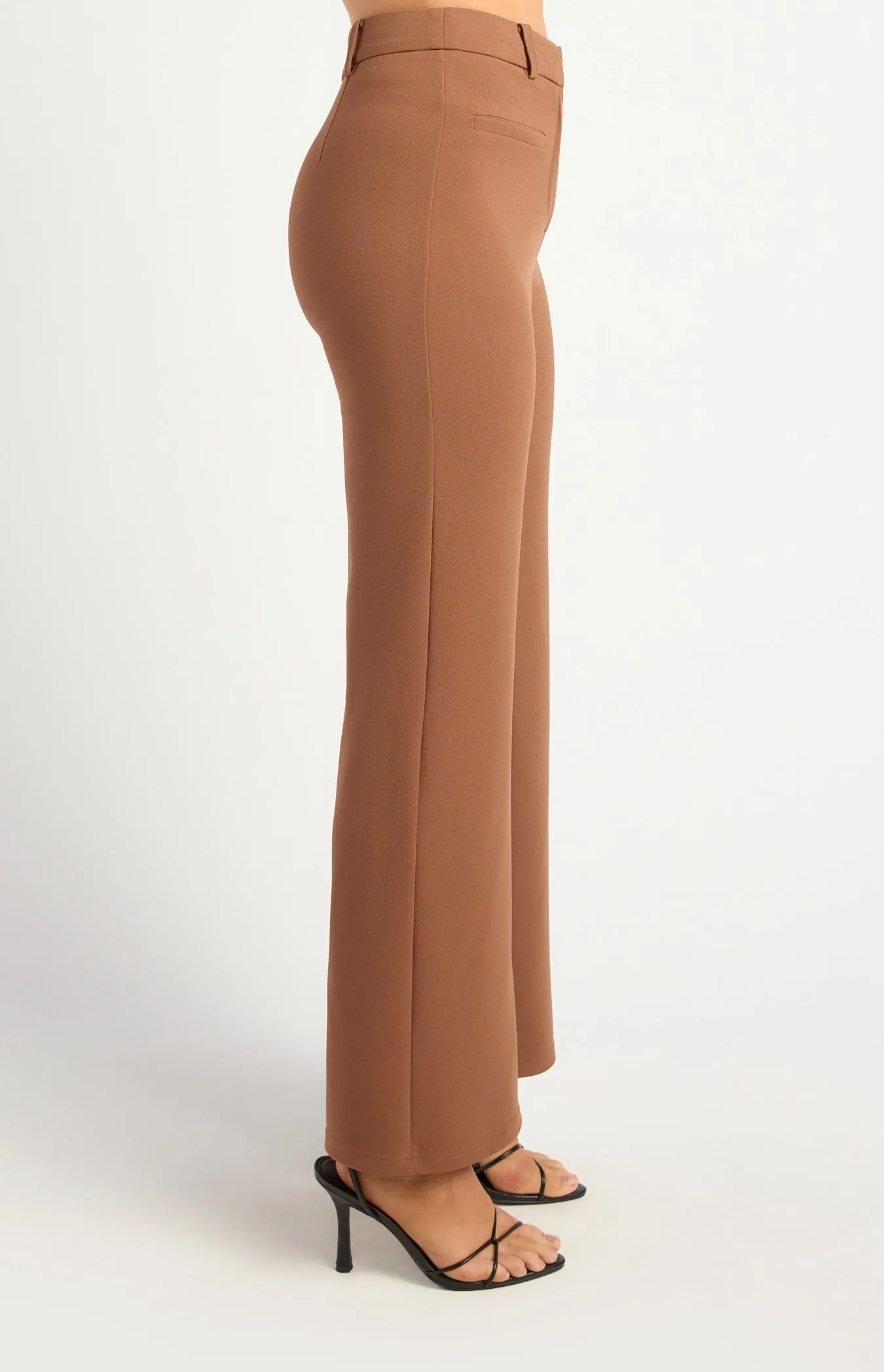 Ghislaine Bell Bottom Pants - Mocha