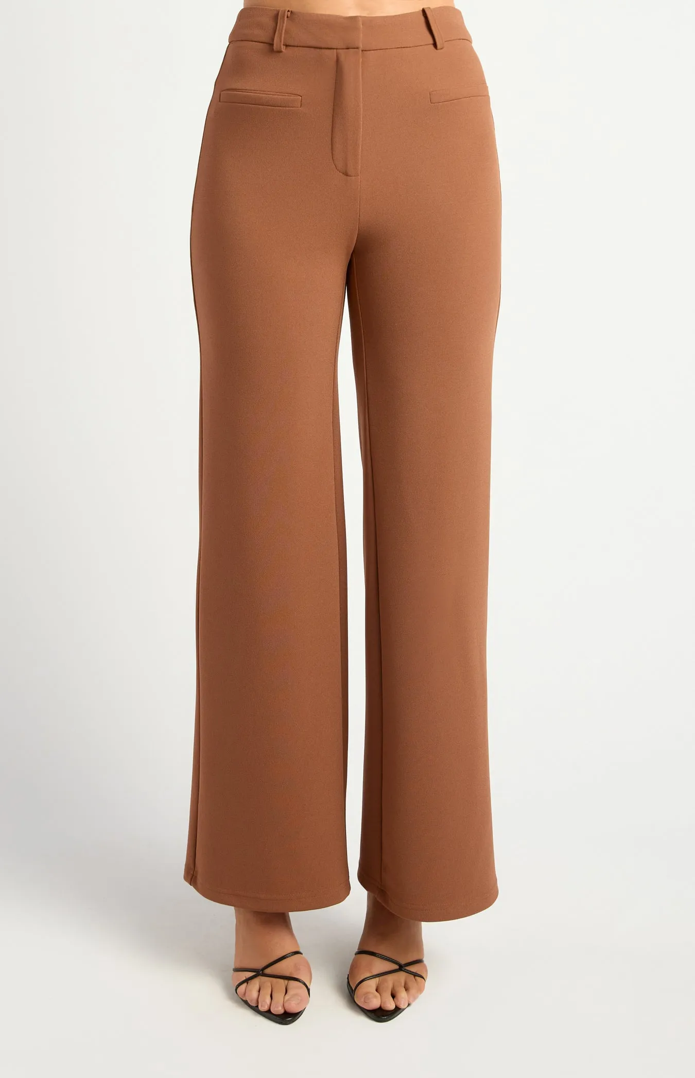 Ghislaine Bell Bottom Pants - Mocha