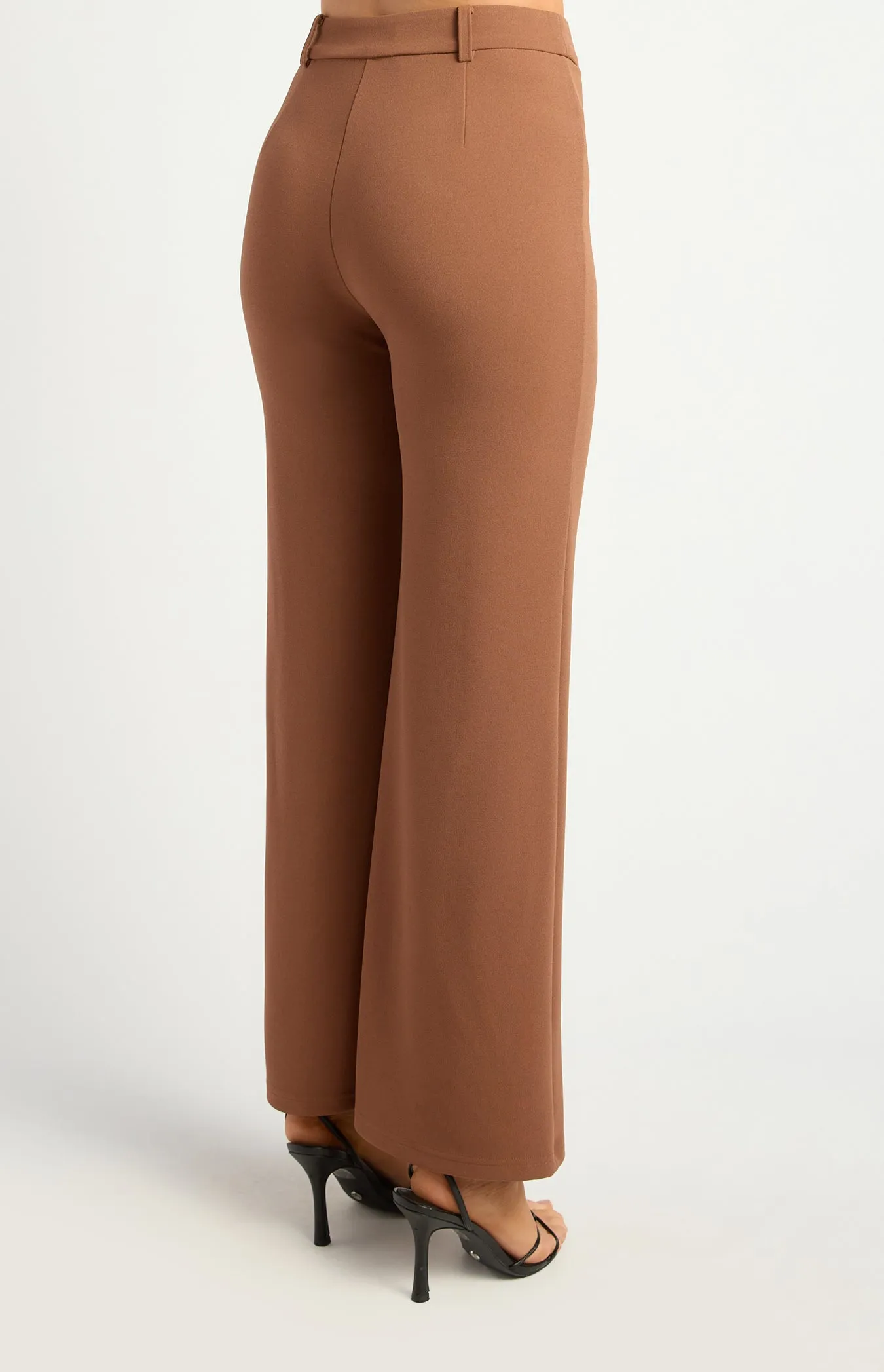 Ghislaine Bell Bottom Pants - Mocha