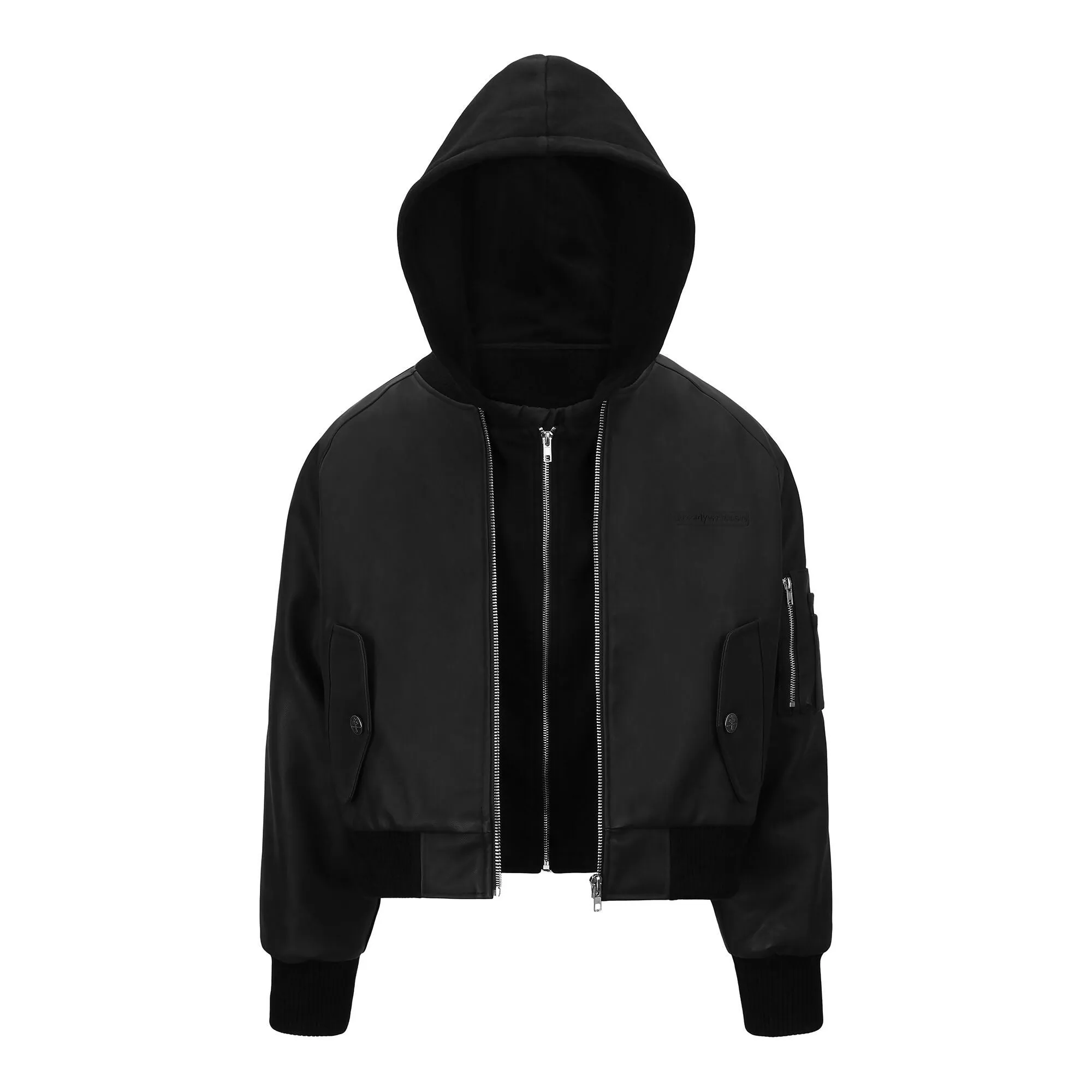 Hooded Leather Bomber
