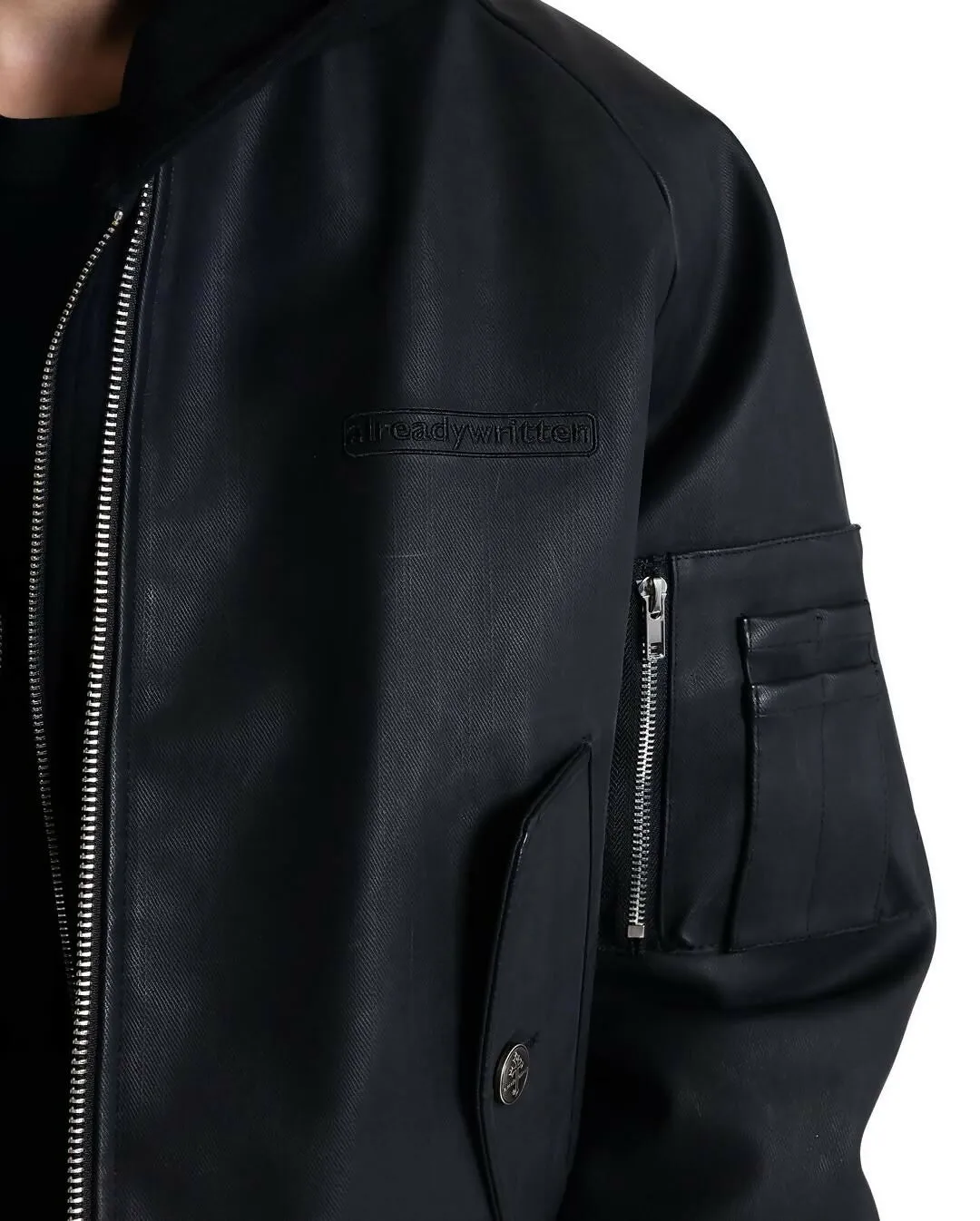 Hooded Leather Bomber