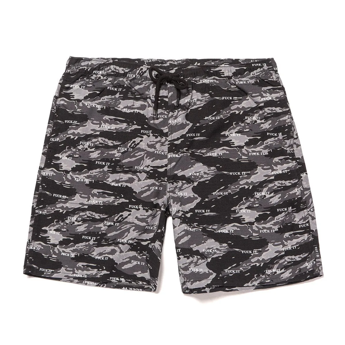 HUF FUCK IT TIGER CAMO EASY SHORT // BLACK