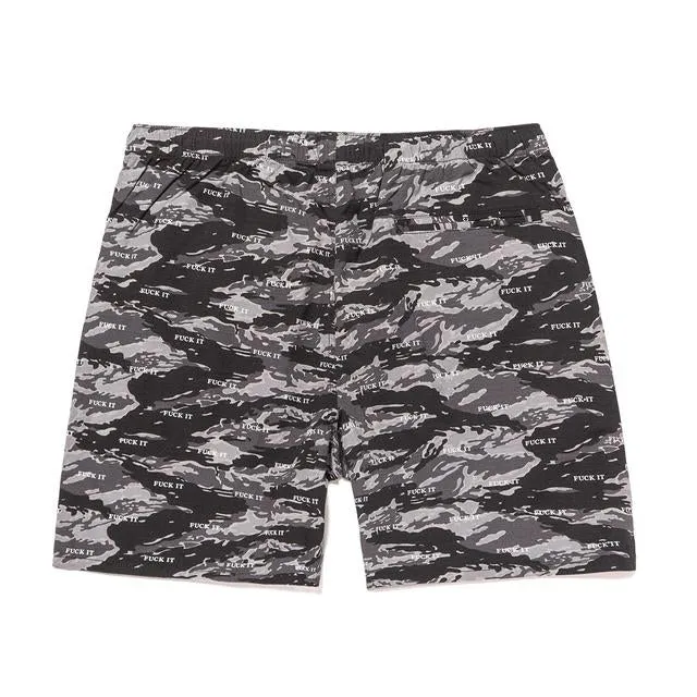 HUF FUCK IT TIGER CAMO EASY SHORT // BLACK