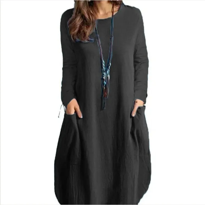 Isadora - Comfortable Long-Sleeve Casual Dress for Women