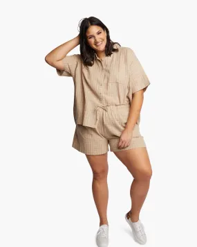 Jordan Easy Short | Tan Grid