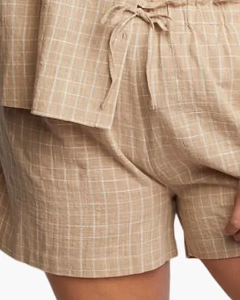 Jordan Easy Short | Tan Grid