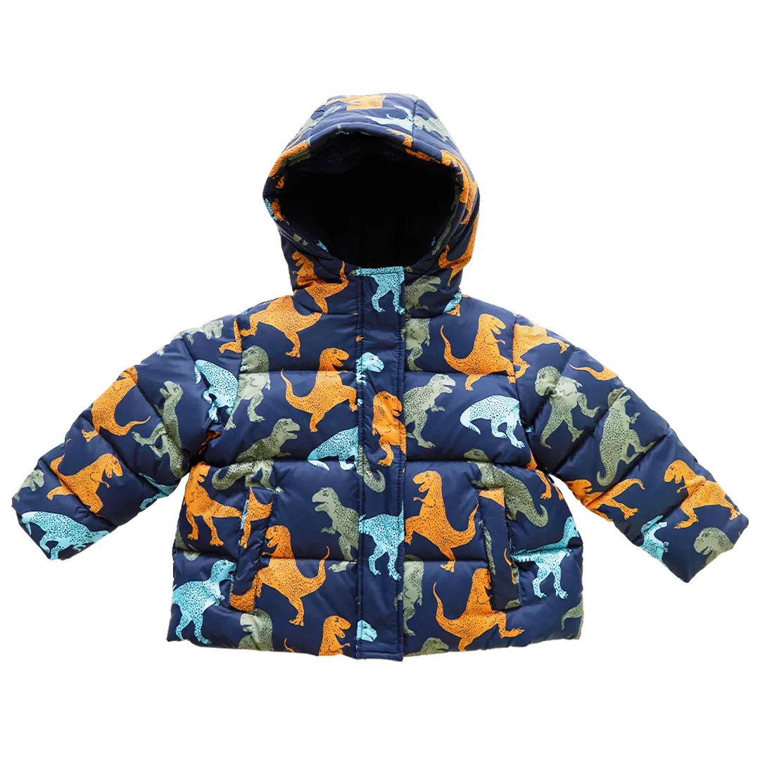 Kids Pete Puffer -Navy T-Rex