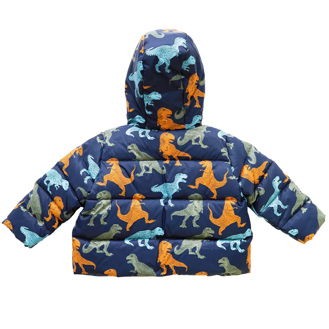 Kids Pete Puffer -Navy T-Rex