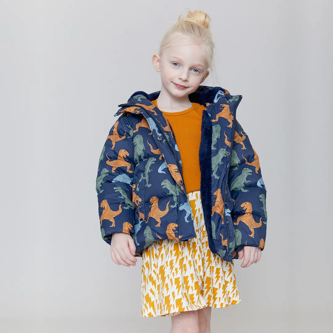 Kids Pete Puffer -Navy T-Rex
