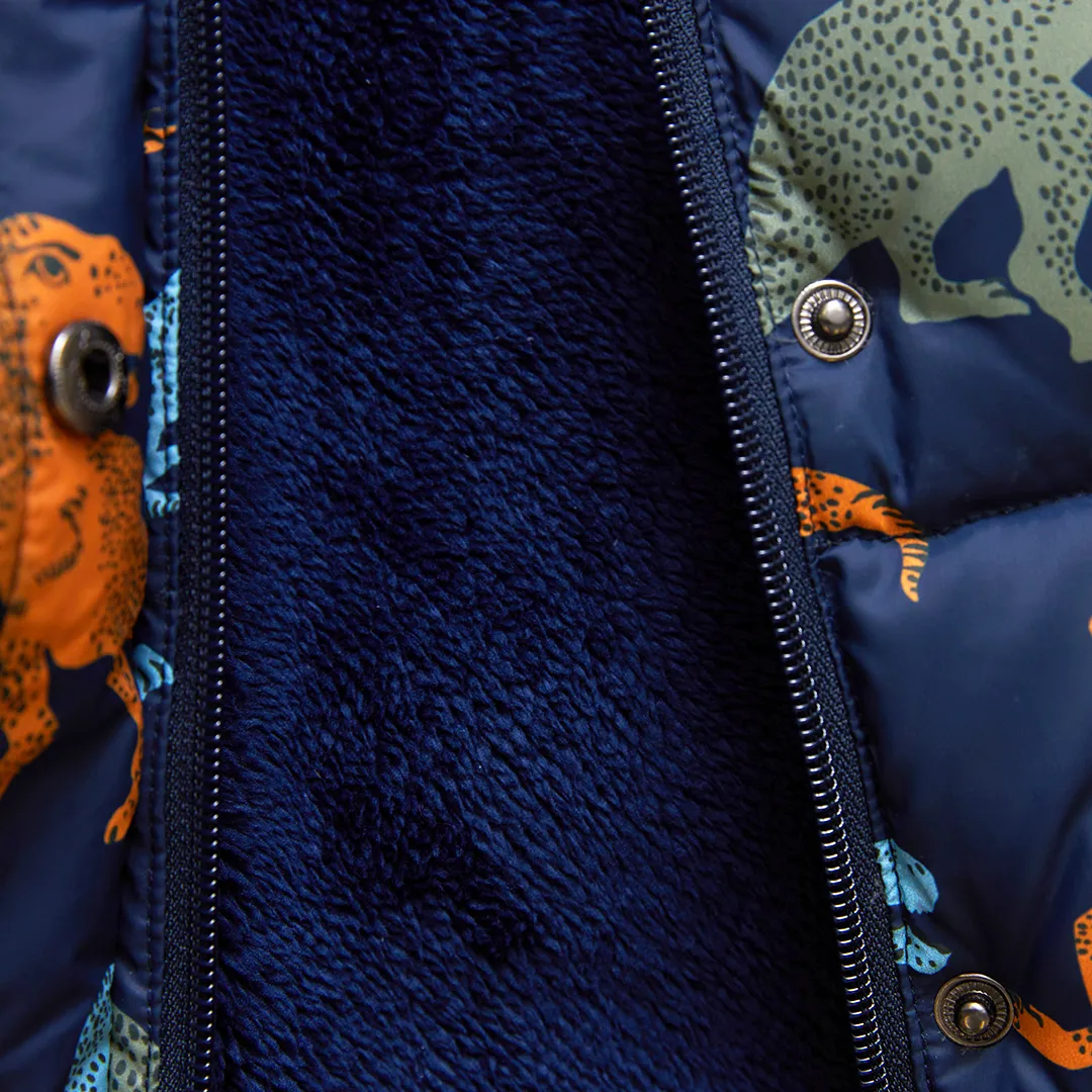 Kids Pete Puffer -Navy T-Rex