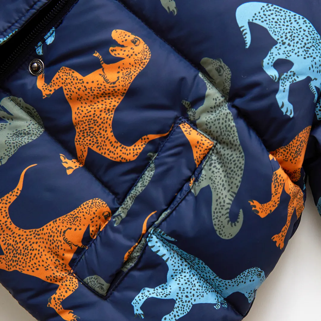 Kids Pete Puffer -Navy T-Rex