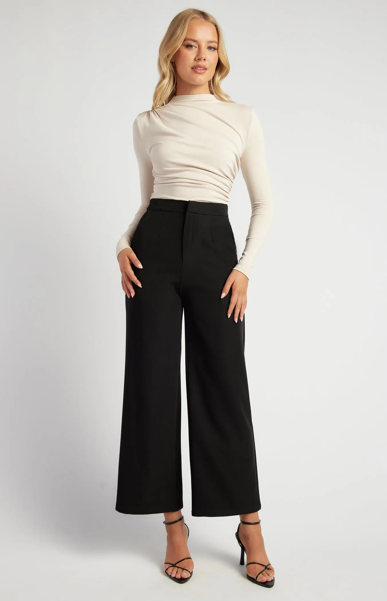 Margaux Straight Leg Pants - Black