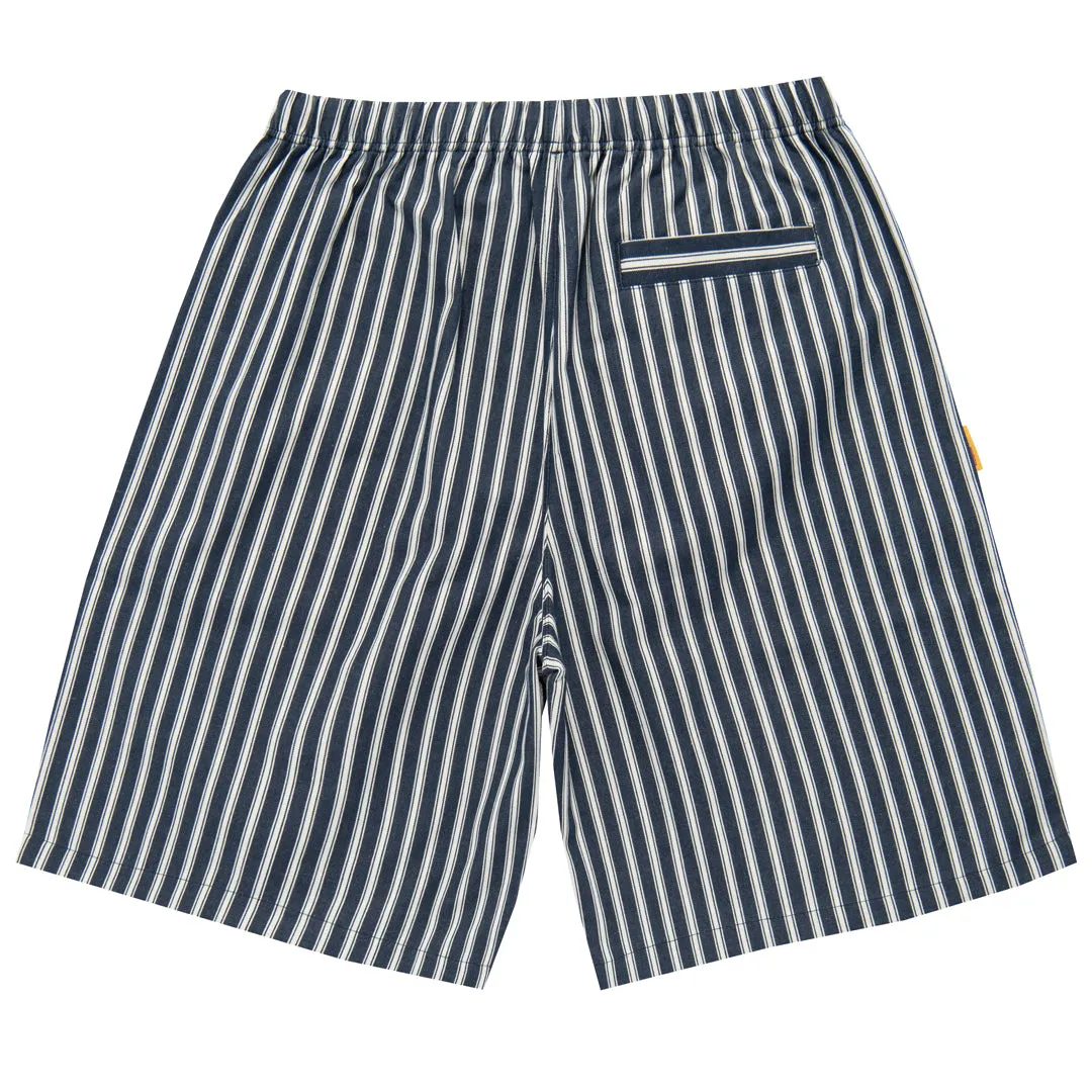 Navy Striped Easy Shorts