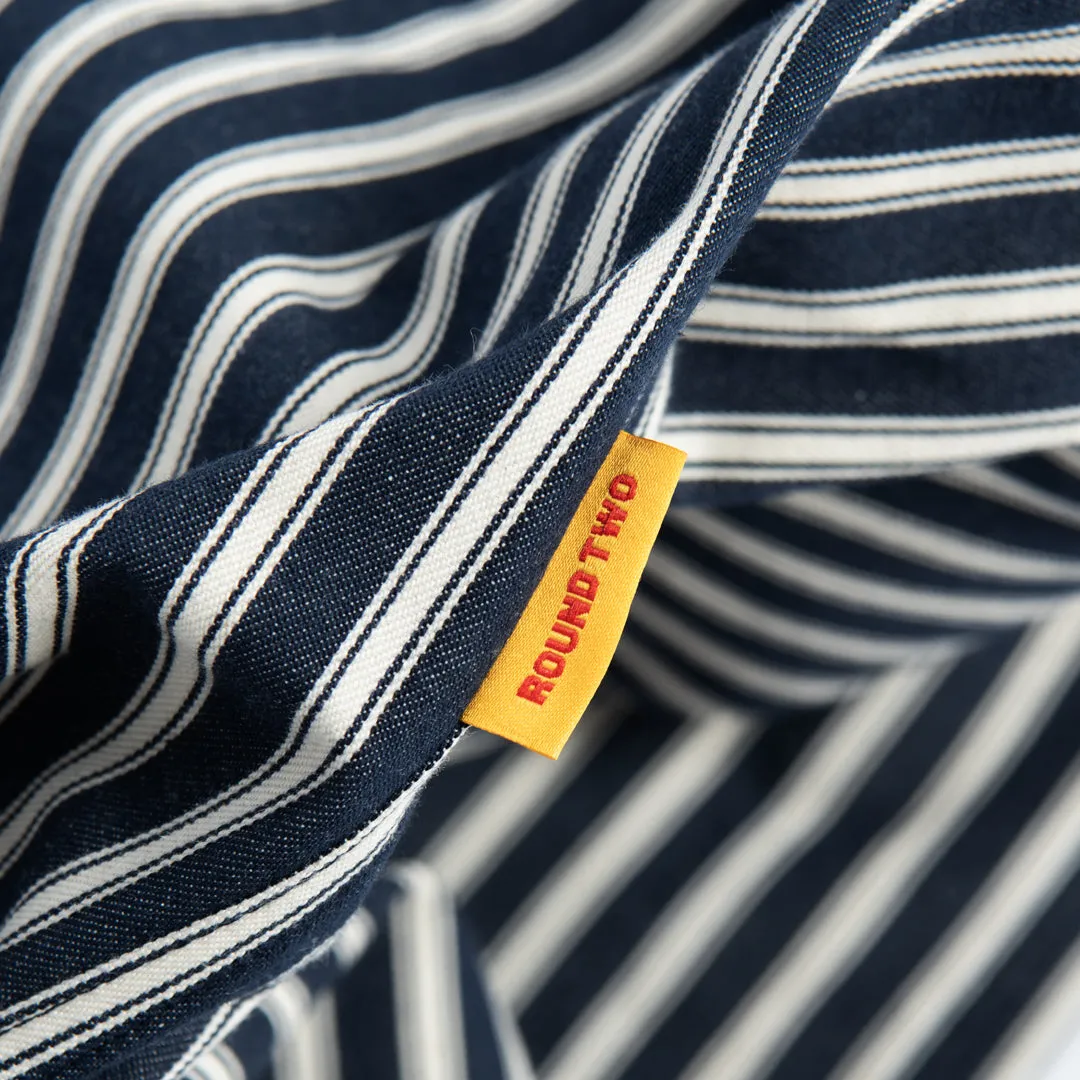 Navy Striped Easy Shorts