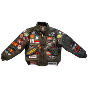 PATCHWORK BOMBER (GREEN)
