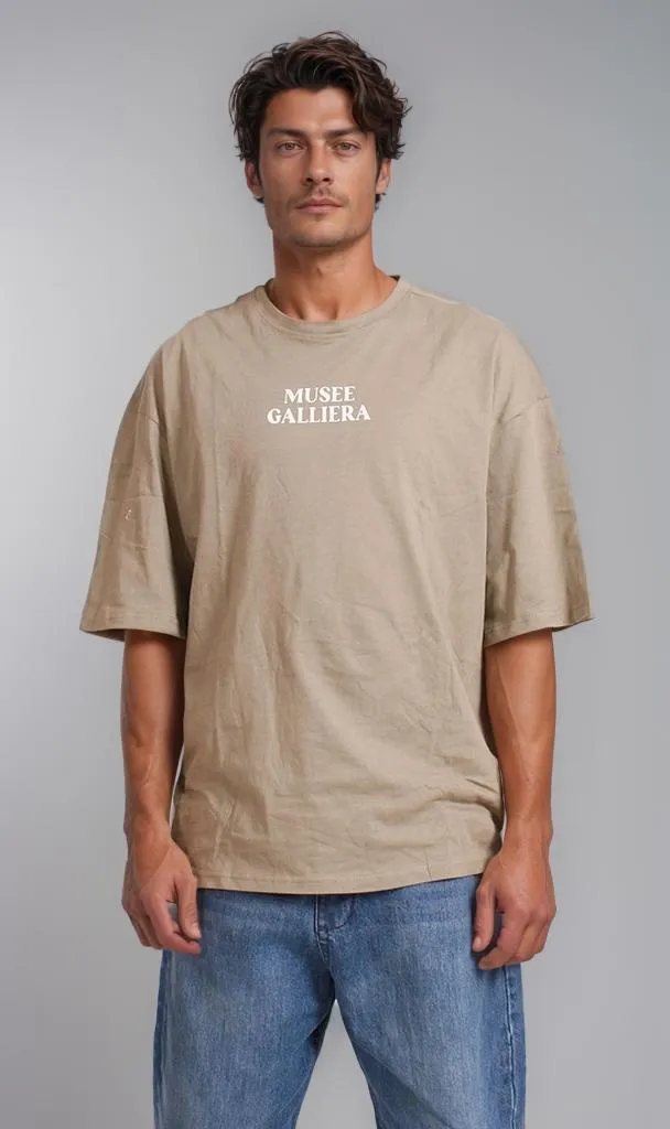 R207691 -Picasso Graphic T-Shirt - Beige
