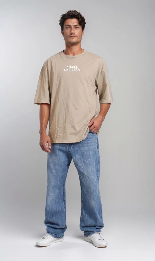 R207691 -Picasso Graphic T-Shirt - Beige