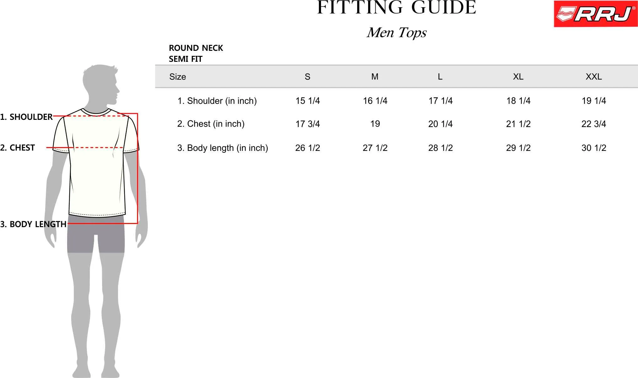 RRJ Men's Basic Tees Semi body Fitting CVC Jersey Fabric 148849-U (Light Gray)